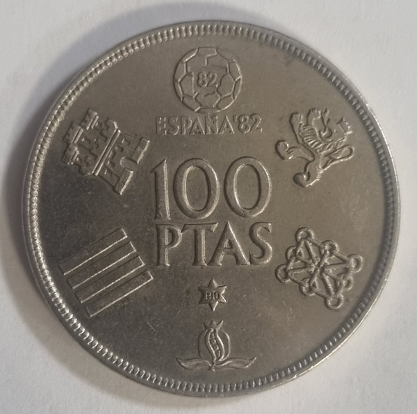 Moneda de 100 pesetas del año 1980
