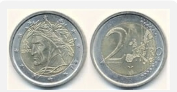 Moneda 2€ Dant Alghieri Italia