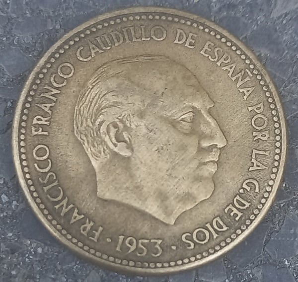 2.50 pesetas año 1953