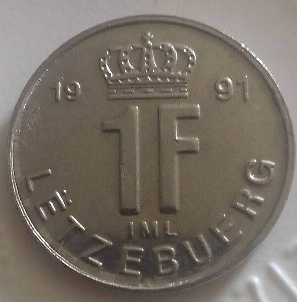 1 franco de Letzebugerd del año 1991.