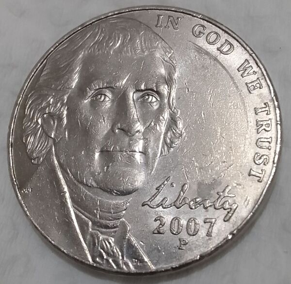 Moneda cinco centavos de eeuu, 2007