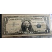 Billete de 1 dólar de EEUU del año 1957 A,sello azul