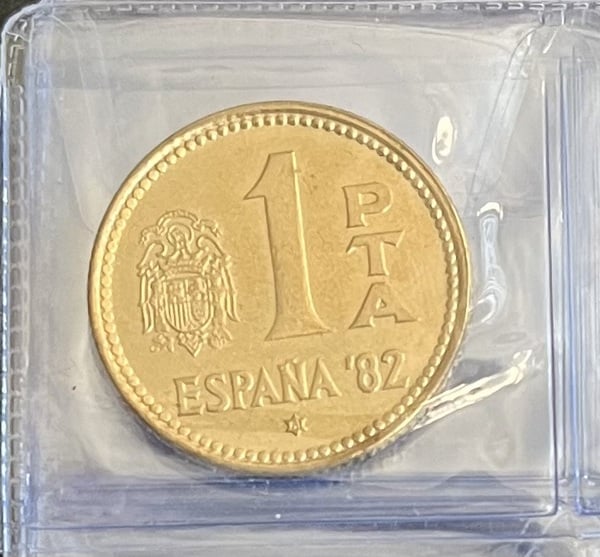 1 peseta 1980 estrella 81 España 1982