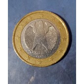 Moneda 1 euro Alemania año 2002 ceca F