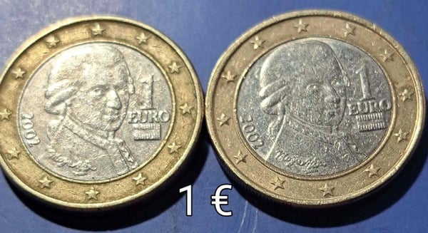 ●● Vendo dos monedas de 1 € de Austria de 2002.