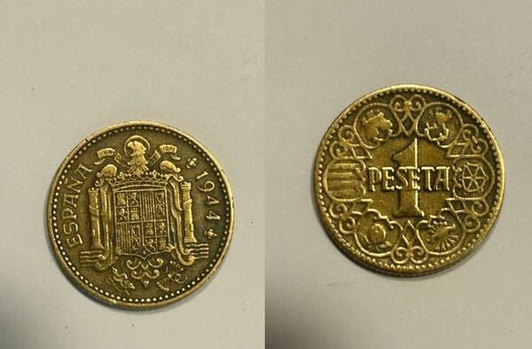 Moneda de 1 peseta de 1944