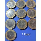 ●●●Vendo lote de 10 monedas de varios paises de 1€ de los primeros años de vida de euro ( ver fotos).