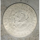 Moneda de 5 pesos 1959 plata