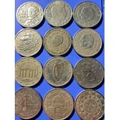 ☆Vendo lote de 12 monedas, (higienizadas) de 50 c de € de distintos países. Ver fotos y descripción.