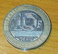 10 New Francs 1992