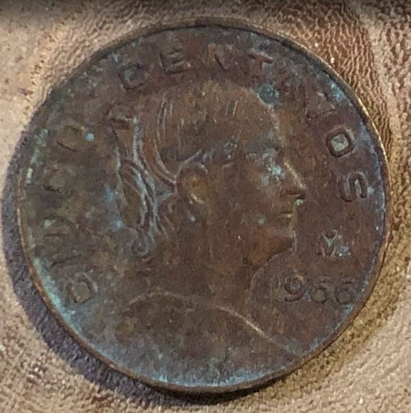 Moneda de 5 centavos del año 1966 Josefa Ortiz de Dominguez