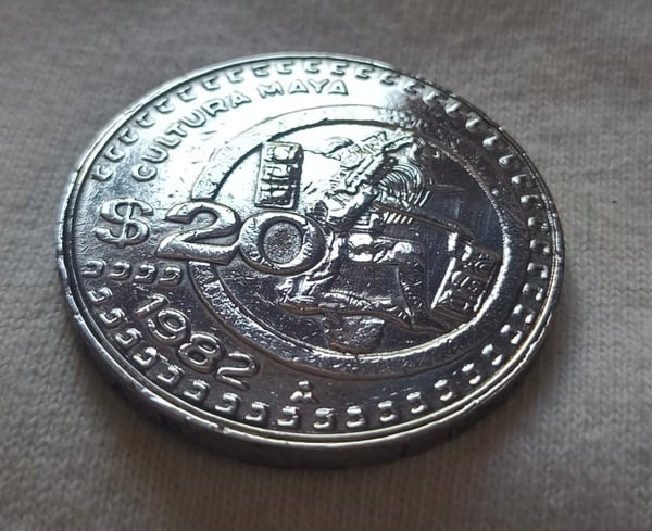 20 pesos cultura maya 1982