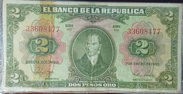 Billete Dos Pesos Oro