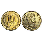Moneda de 10 pesos chilenos 2015