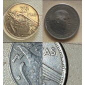 25 ptas 1957 con errores