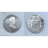 FERNANDO VII 1/2 REAL 1821 GUATEMALA M
