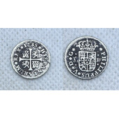 FELIPE V 1735 JF. MEDIO REAL 1/2