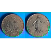 Moneda francesa de medio franco de 1991