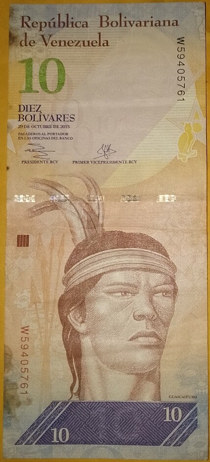 Billete de 10 bolívares