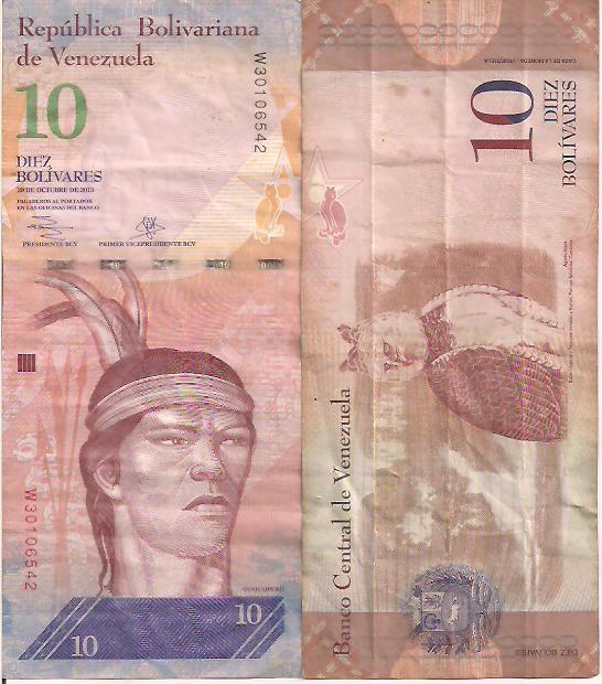 10 bolivares 2013