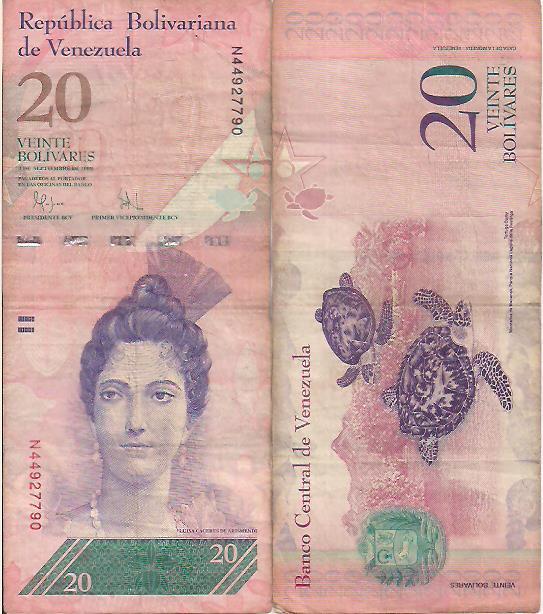 20 bolivares 2009