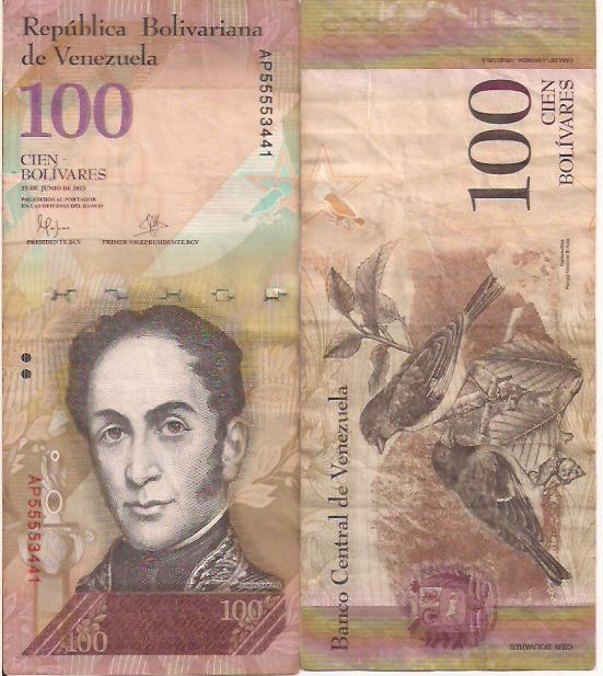 100 bolivares 2015