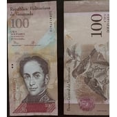 Billete de 100 bolivares fecha: 05 de noviembre del 2015