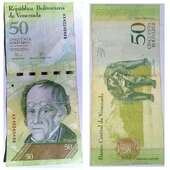 Billete de 50 bolívares de 5 noviembre de 2015