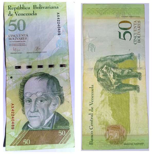 Billete de 50 bolívares de 5 noviembre de 2015
