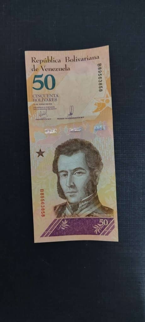 Billete de 50 del año 2018