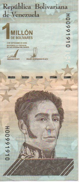 Billete de 1 millon de Bolivares