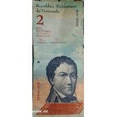 Billete 2  bolivares 27 Diciembre 2012