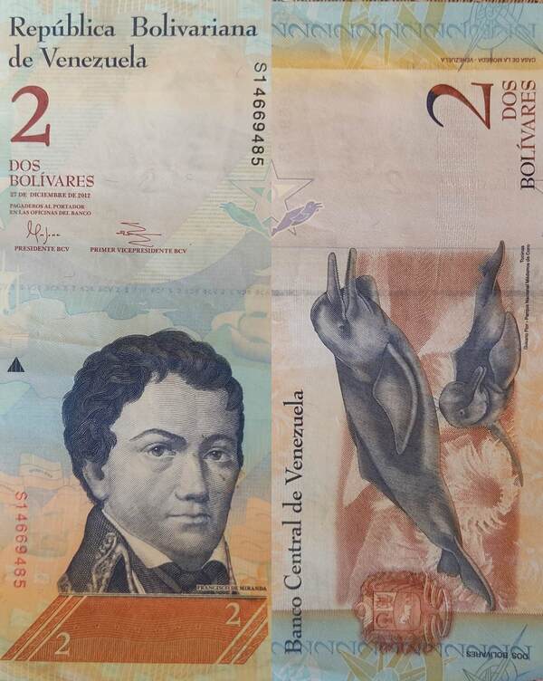 2 Bolivares 27 Diciembre 2012