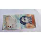 Billete de 2 bolivares año 2012