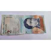 Billete de 2 bolivares año 2012
