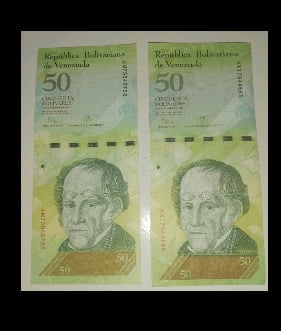 Billetes de 50 bs