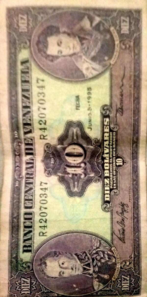 10 bolivares 1995