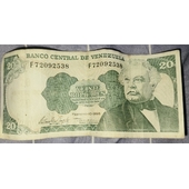 Veinte bolivares año 1998