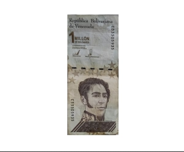Billete de 1 millón de bolívares