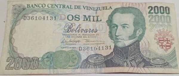 Billetes nacionales Venezuela