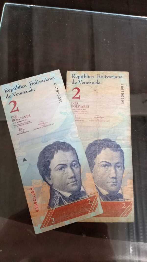 Venta de Billetes 2 Bolivares del 2012