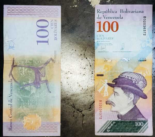 BILLETES 100 BOLIVARES AÑO 2018