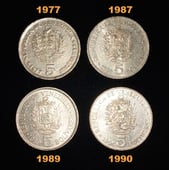 VENDO MONEDAS DE 5 BOLIVARES / PARA COLECCION