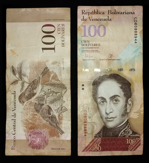VENDO BILLETE DE 100 BOLIVARES DEL AÑO 2015