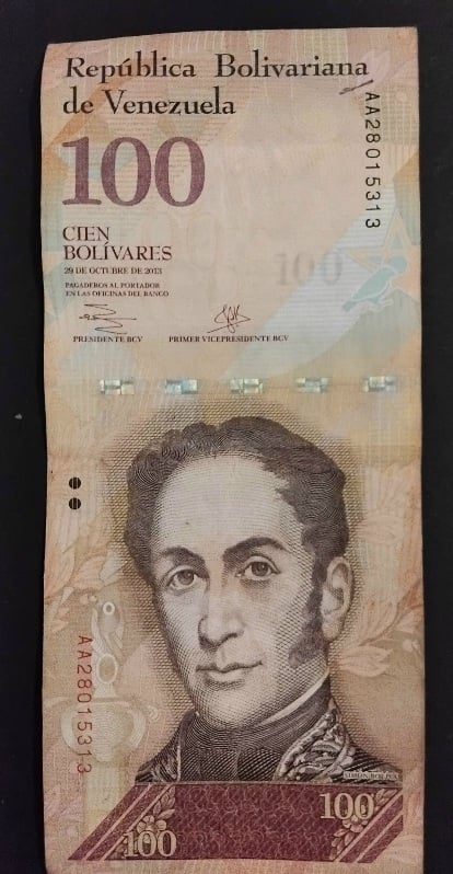 Billete de 100 bolivares