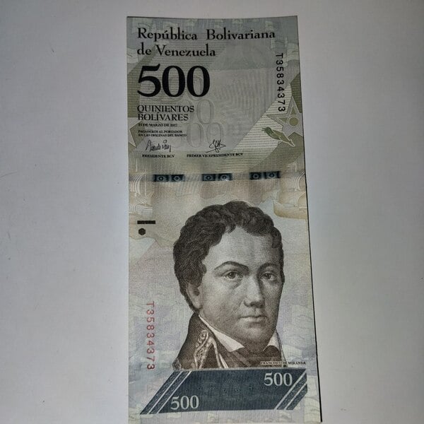 Billete 500 bolivares 2017