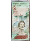 Venezuela Billete 2 Bolivares 2018 Sin Circular