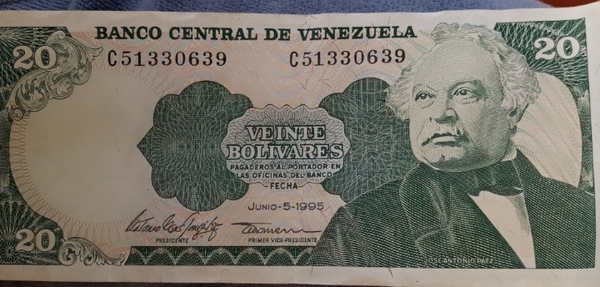 Billete 1995 Venezuela