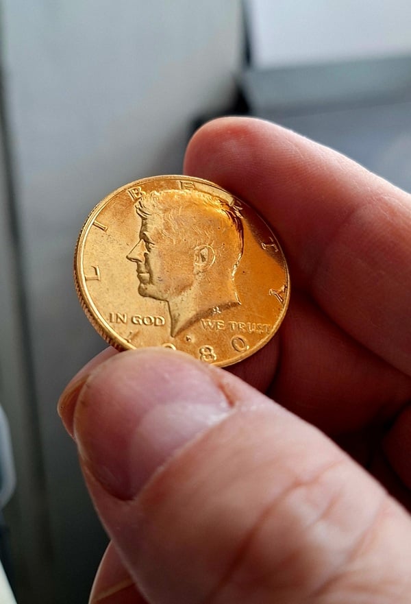 Kennedy half dollar gold
