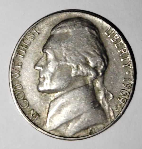 5 CENTS 1969